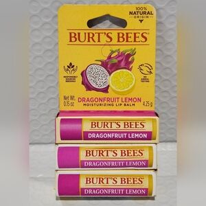 Burt's Bees Dragonfruit Lemon Lip Balm Bundle Of 3
